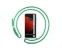 Funda Colgante Transparente para Xiaomi 12S Ultra con Cordon Verde Agua