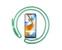 Funda Colgante Transparente para Xiaomi POCO C40 con Cordon Verde Agua