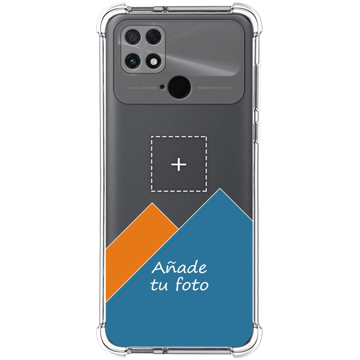 Personaliza tu Funda Silicona AntiGolpes Transparente con tu Fotografía para Xiaomi POCO C40 Dibujo Personalizada