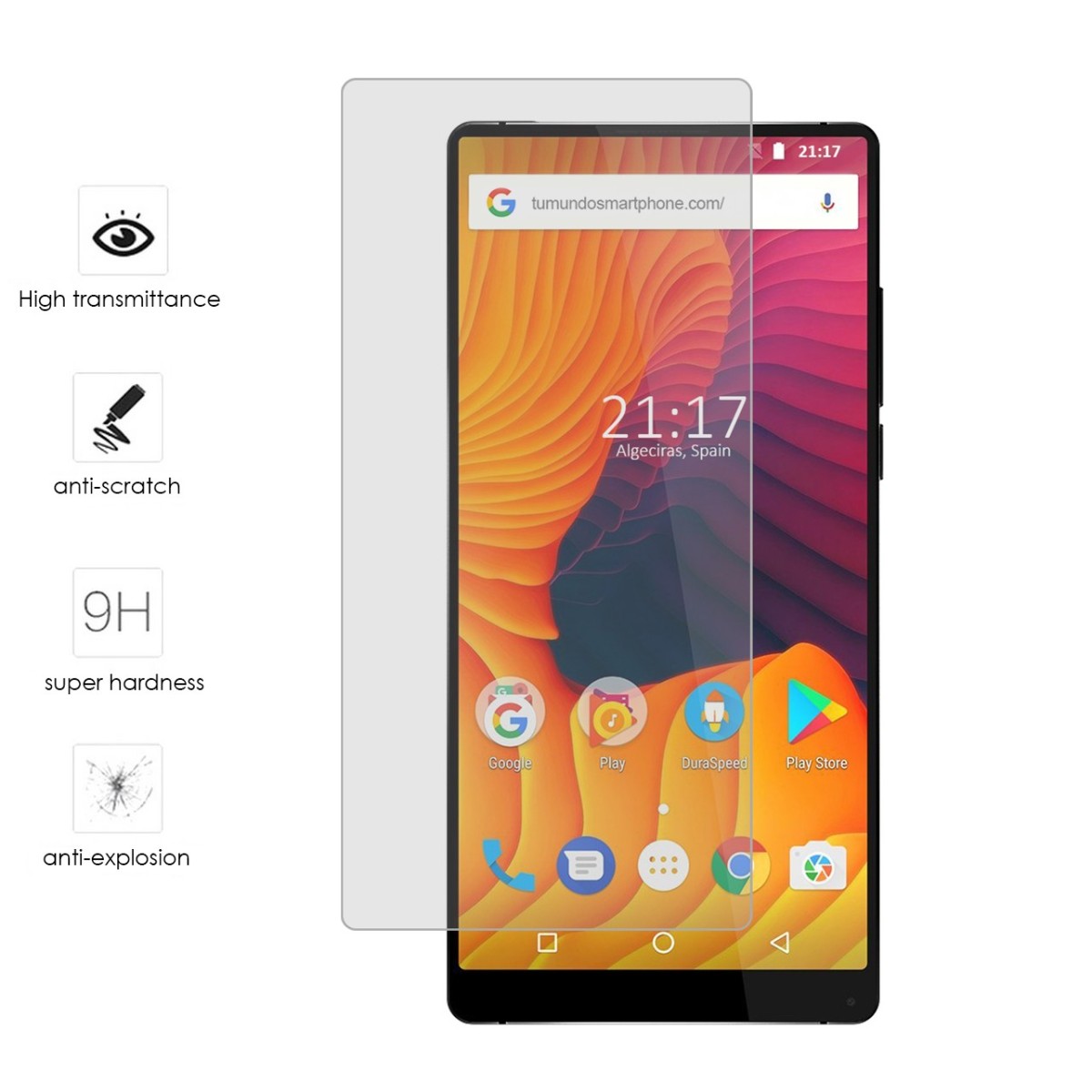 Protector Cristal Templado para Vernee Mix 2 Vidrio