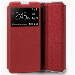 Funda Libro Soporte con Ventana para Xiaomi POCO M5s Color Roja