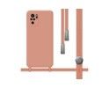 Funda Silicona Líquida con Cordón para Xiaomi POCO M5s Color Rosa