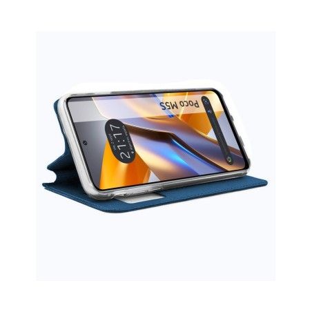 Funda Polipiel con Tarjetero para Xiaomi POCO M5s Color Azul