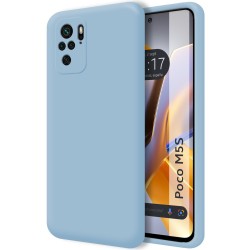 Funda Silicona Líquida Ultra Suave para Xiaomi POCO M5s Color Azul