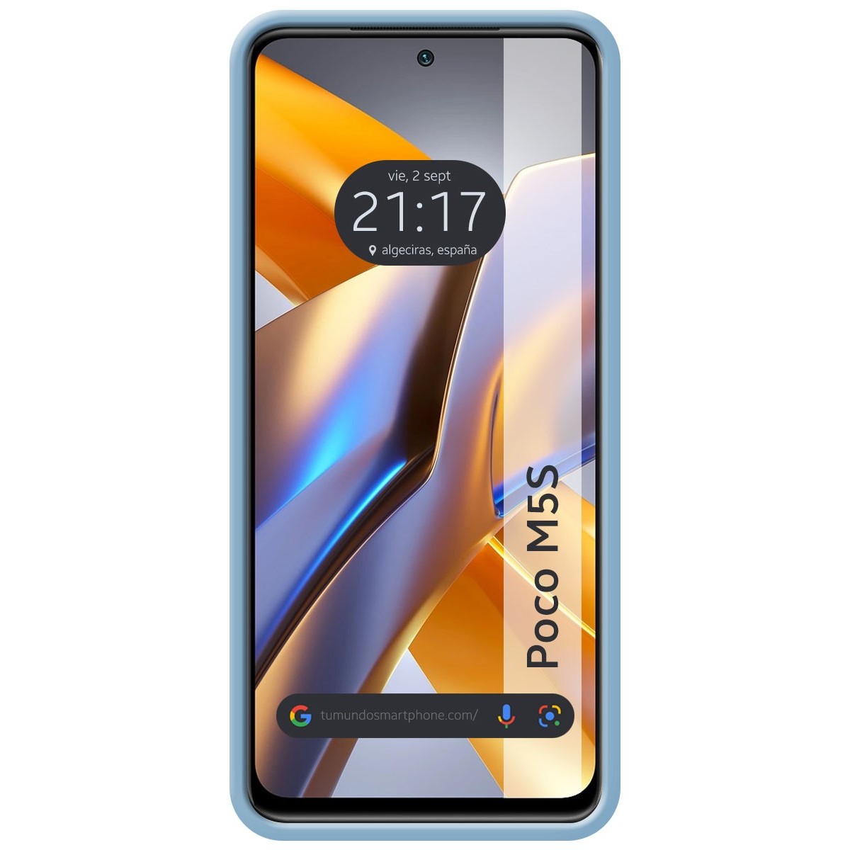 Funda Silicona Líquida Ultra Suave para Xiaomi POCO M5s Color Azul