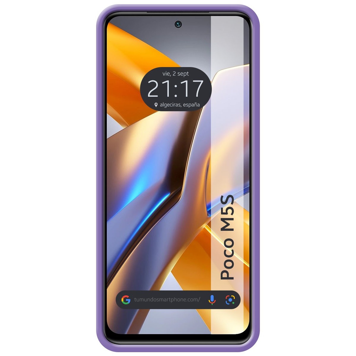 Funda Silicona Líquida Ultra Suave para Xiaomi POCO M5s Color Morada