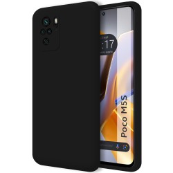Funda Silicona Líquida Ultra Suave para Xiaomi POCO M5s Color Negra