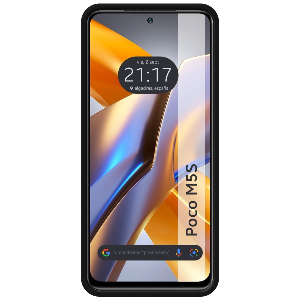 Funda Silicona Líquida Ultra Suave para Xiaomi POCO M5s Color Negra