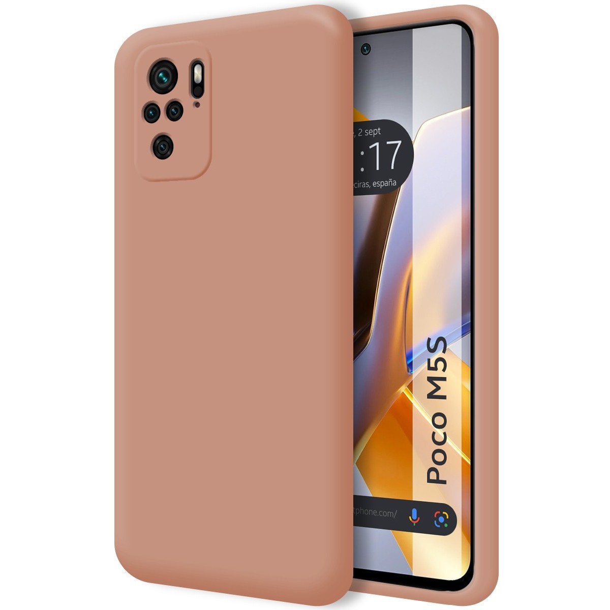 Funda Silicona Líquida Ultra Suave para Xiaomi POCO M5s Color Rosa