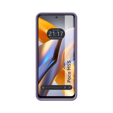Funda Silicona Líquida Ultra Suave con Anillo para Xiaomi POCO M5s Color Morada