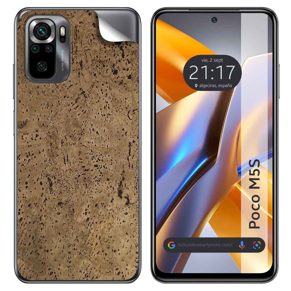 Pegatina Vinilo Autoadhesiva Textura Corcho para Xiaomi POCO M5s