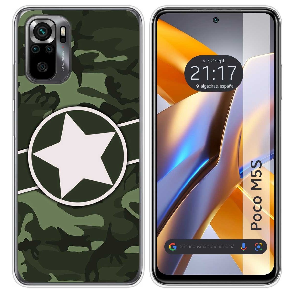 Funda Silicona para Xiaomi POCO M5s diseño Camuflaje 01 Dibujos