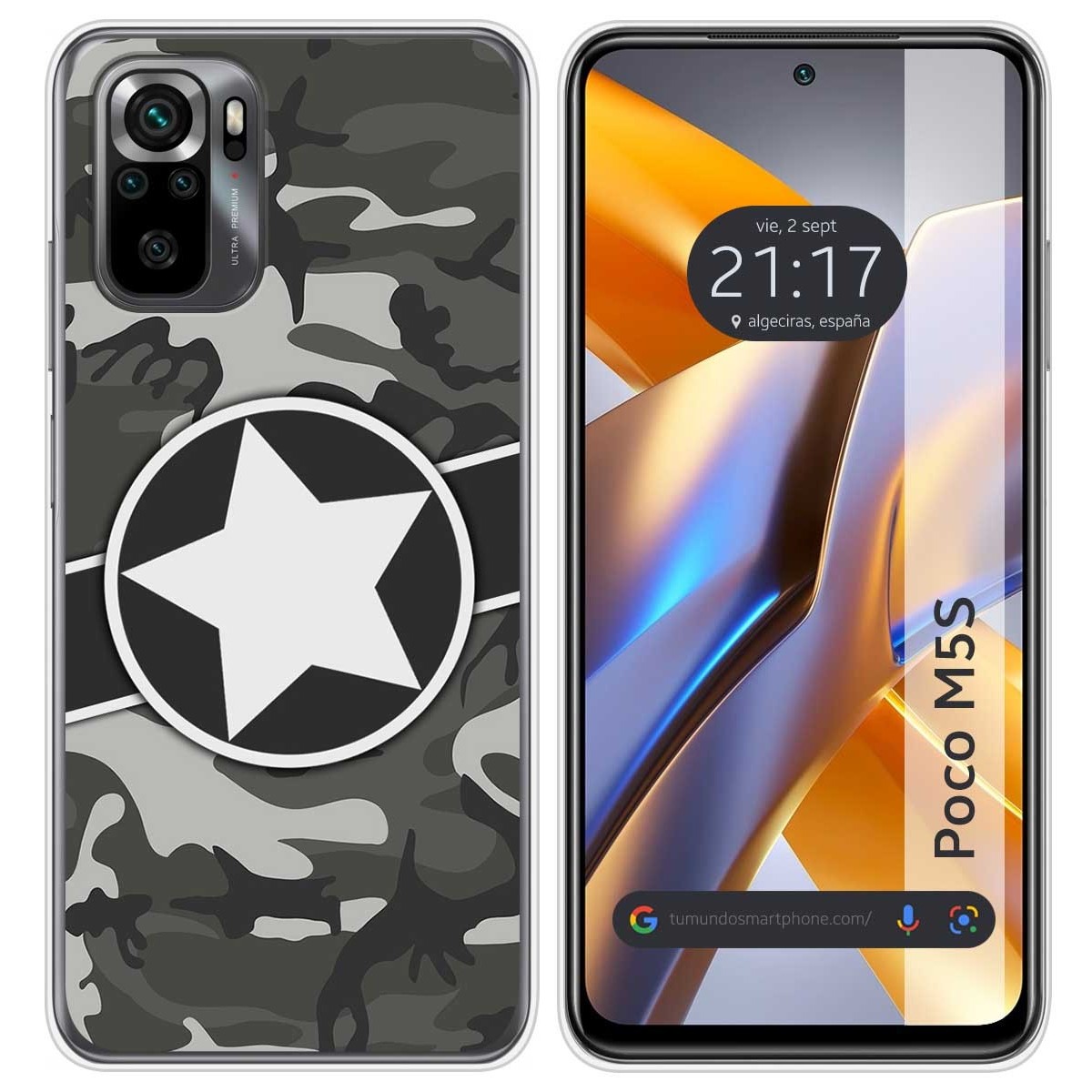 Funda Silicona para Xiaomi POCO M5s diseño Camuflaje 02 Dibujos