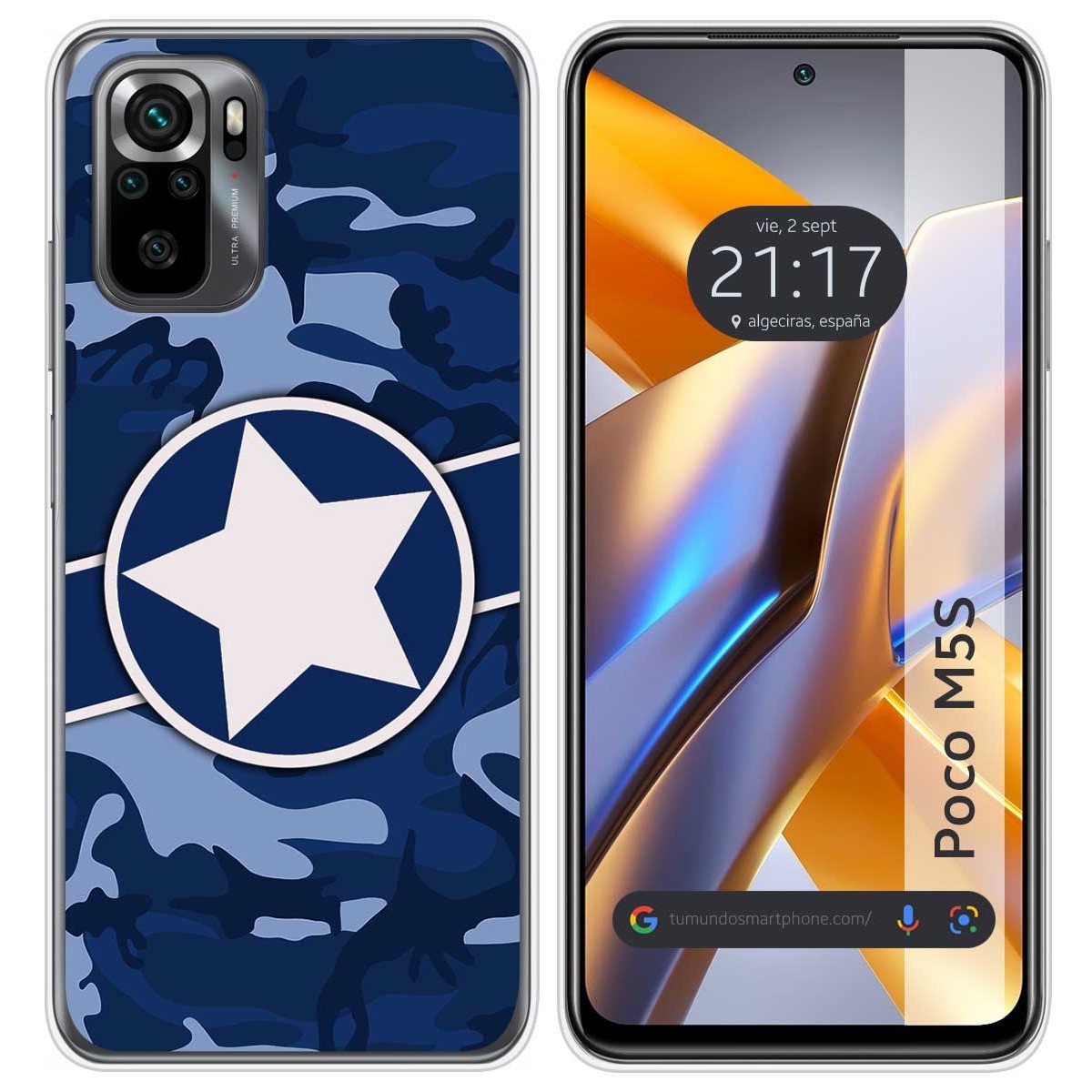 Funda Silicona para Xiaomi POCO M5s diseño Camuflaje 03 Dibujos