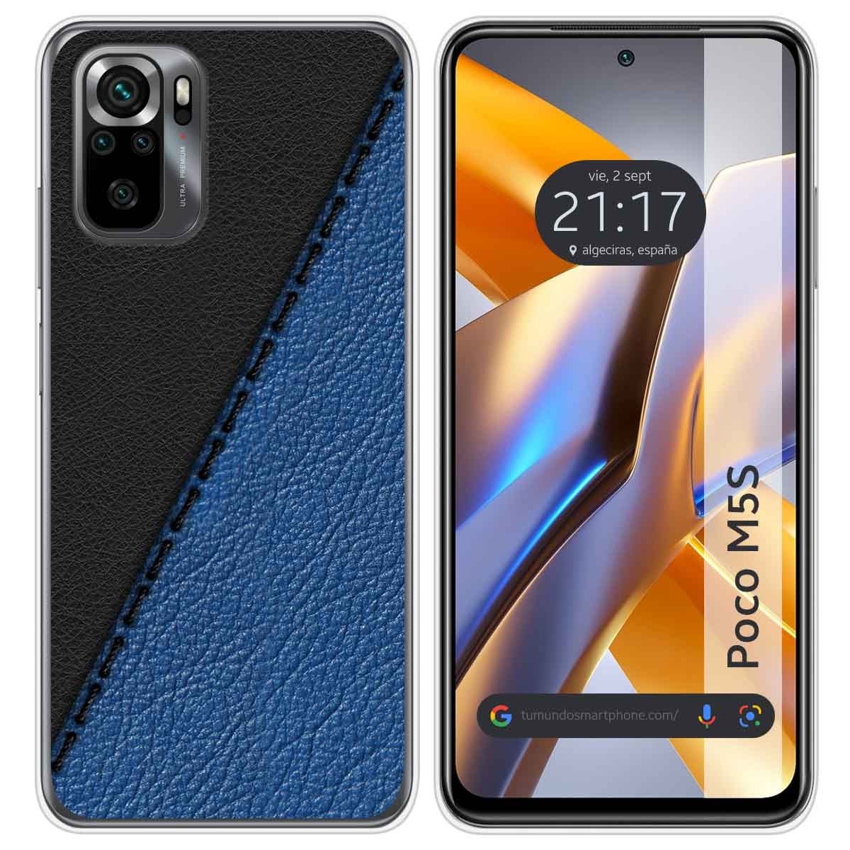 Funda Silicona para Xiaomi POCO M5s diseño Cuero 02 Dibujos