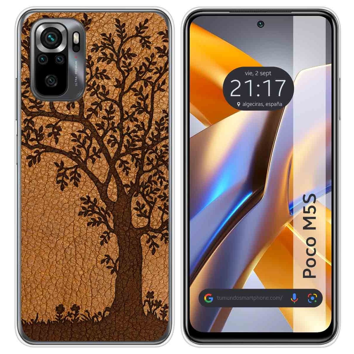 Funda Silicona para Xiaomi POCO M5s diseño Cuero 03 Dibujos