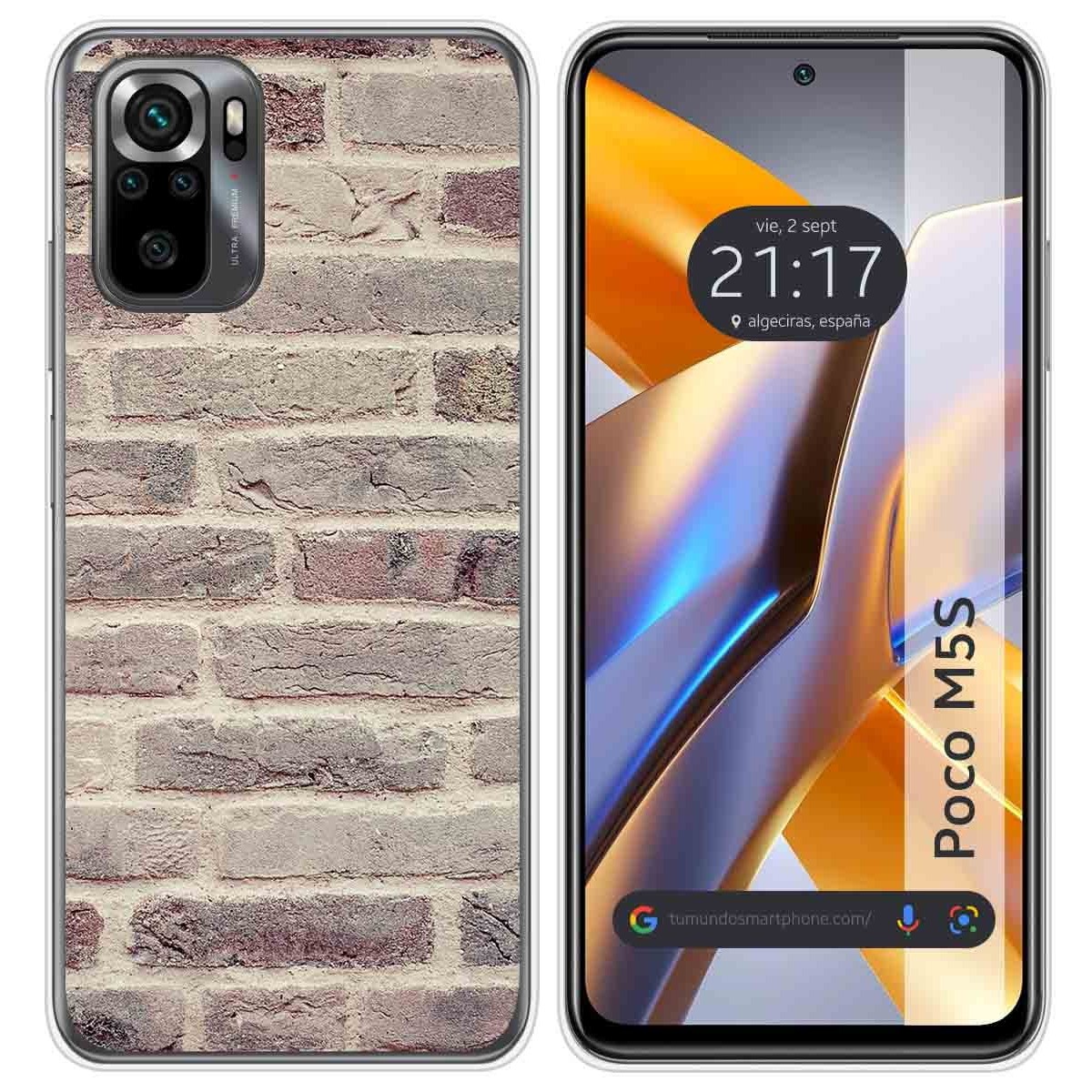 Funda Silicona para Xiaomi POCO M5s diseño Ladrillo 01 Dibujos