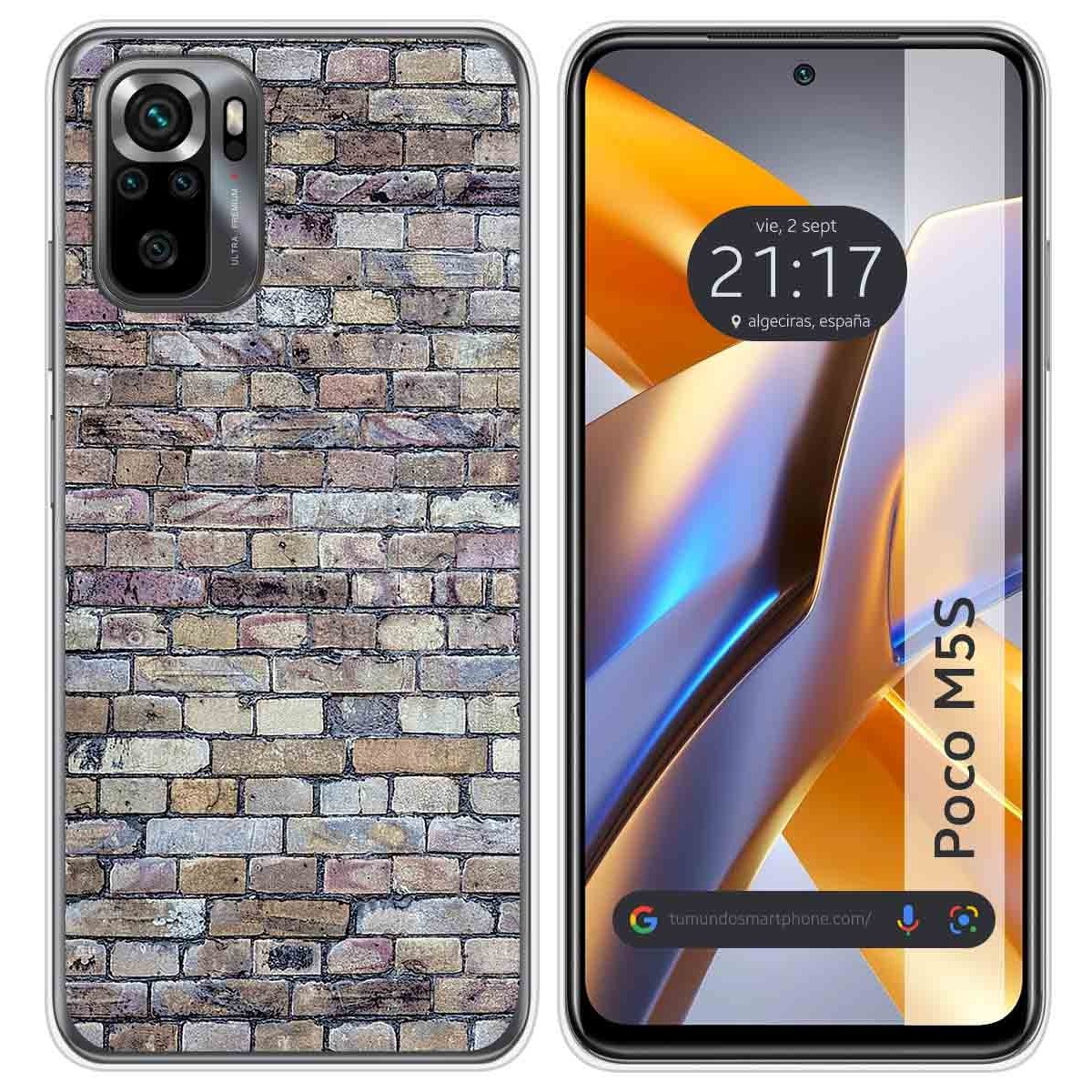 Funda Silicona para Xiaomi POCO M5s diseño Ladrillo 02 Dibujos