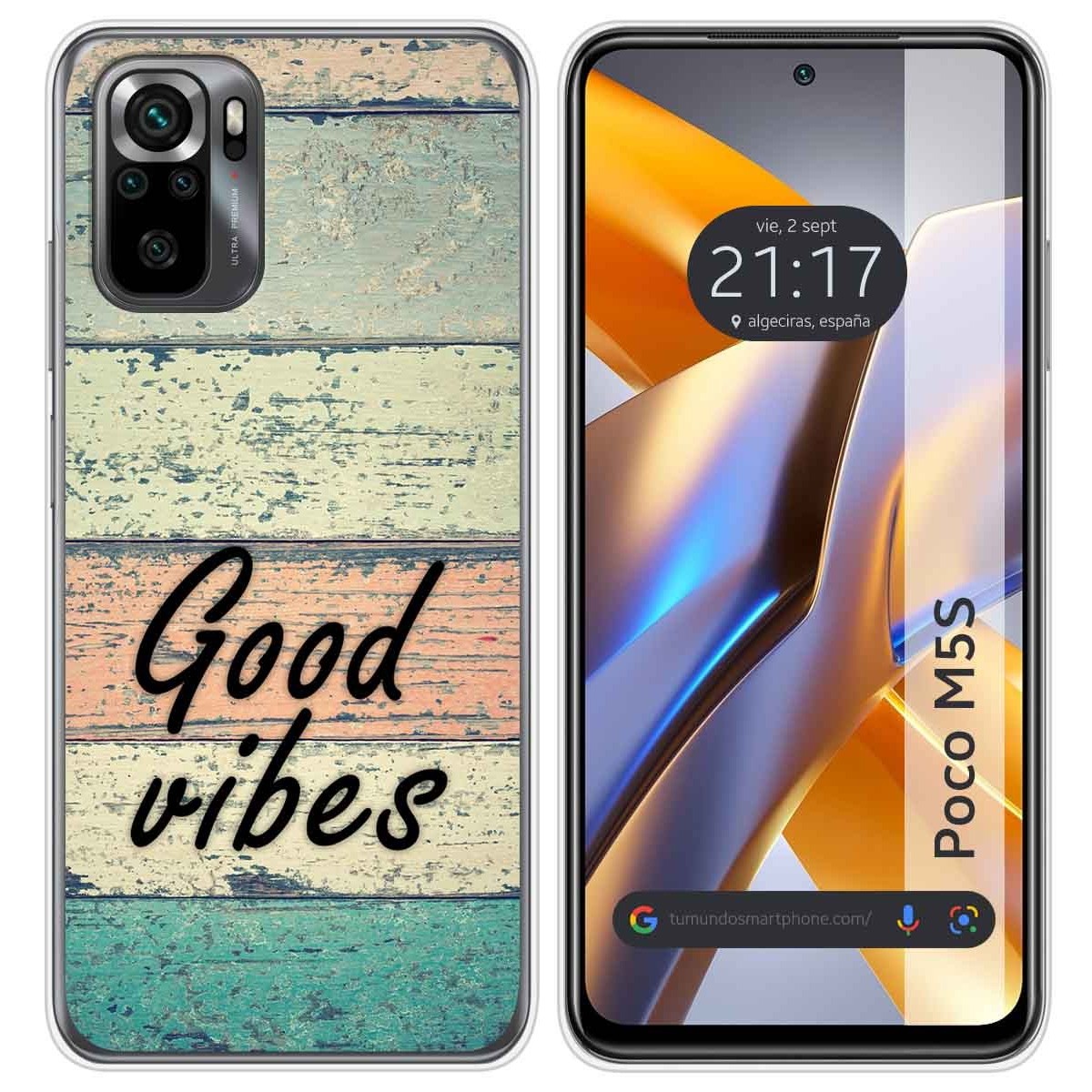 Funda Silicona para Xiaomi POCO M5s diseño Madera 01 Dibujos