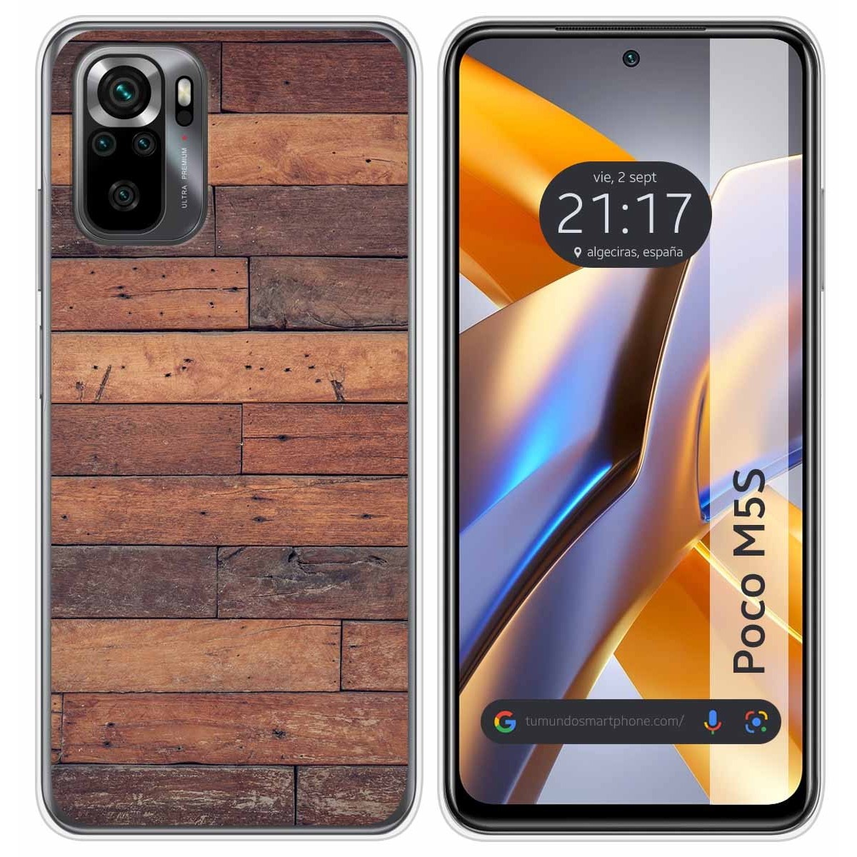 Funda Silicona para Xiaomi POCO M5s diseño Madera 03 Dibujos