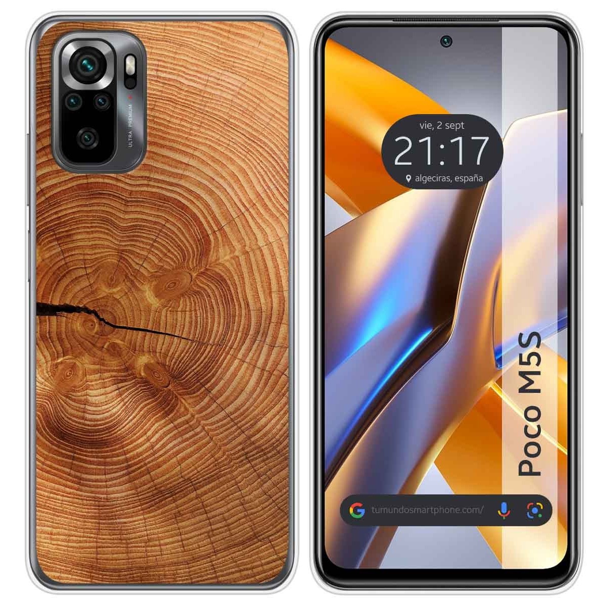 Funda Silicona para Xiaomi POCO M5s diseño Madera 04 Dibujos