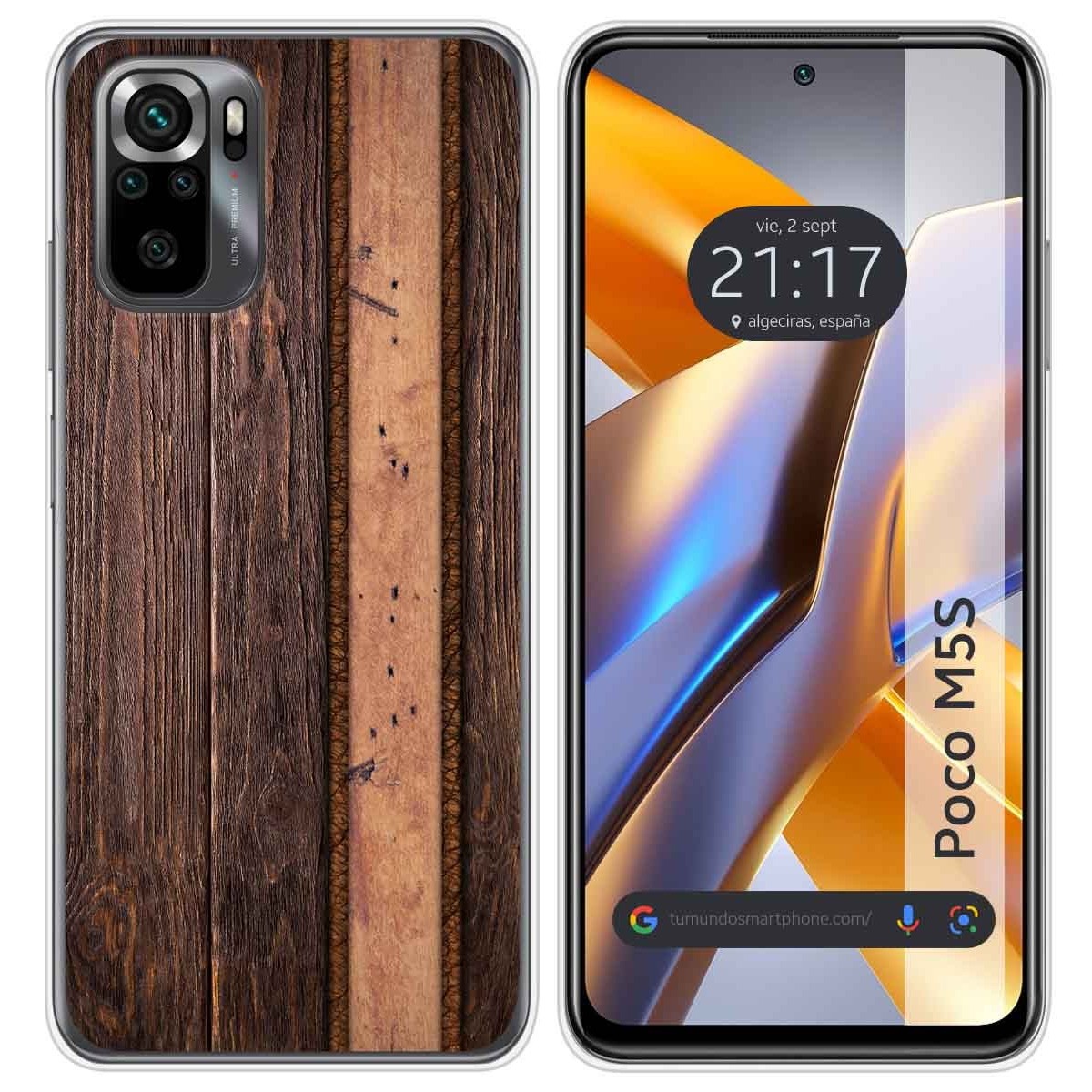 Funda Silicona para Xiaomi POCO M5s diseño Madera 05 Dibujos