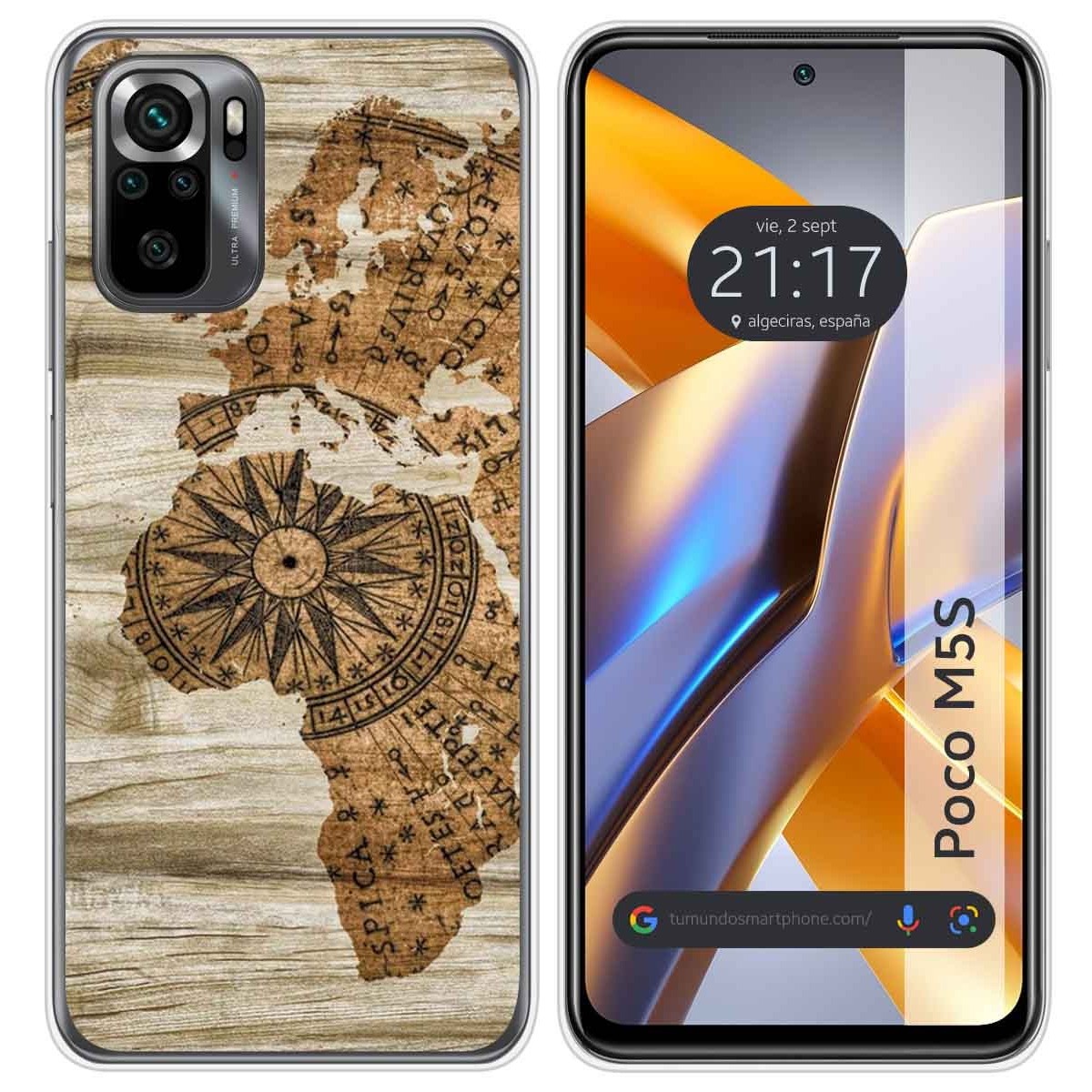 Funda Silicona para Xiaomi POCO M5s diseño Madera 07 Dibujos