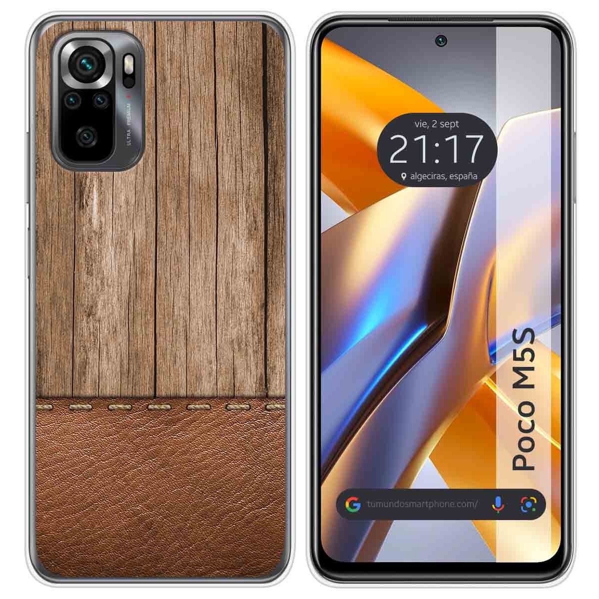 Funda Silicona para Xiaomi POCO M5s diseño Madera 09 Dibujos