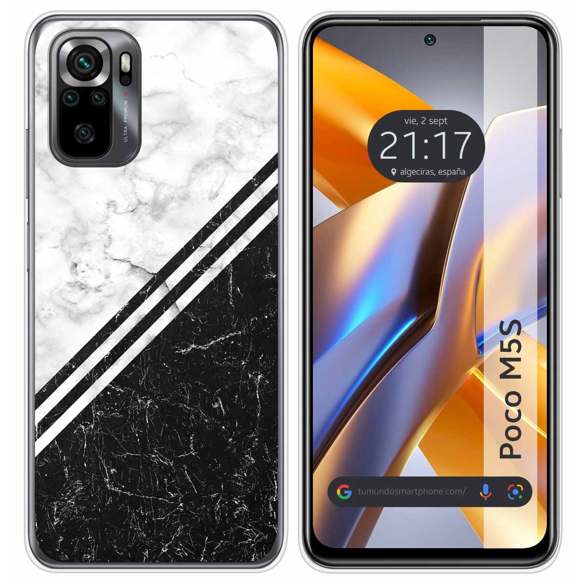 Funda Silicona para Xiaomi POCO M5s diseño Mármol 01 Dibujos