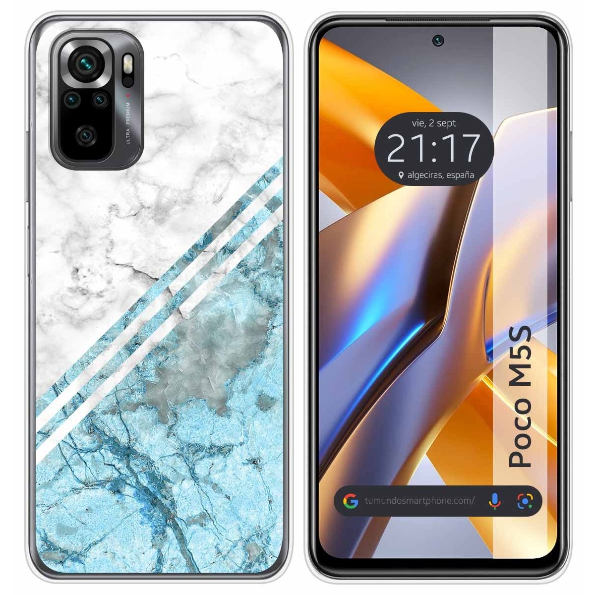 Funda Silicona para Xiaomi POCO M5s diseño Mármol 02 Dibujos