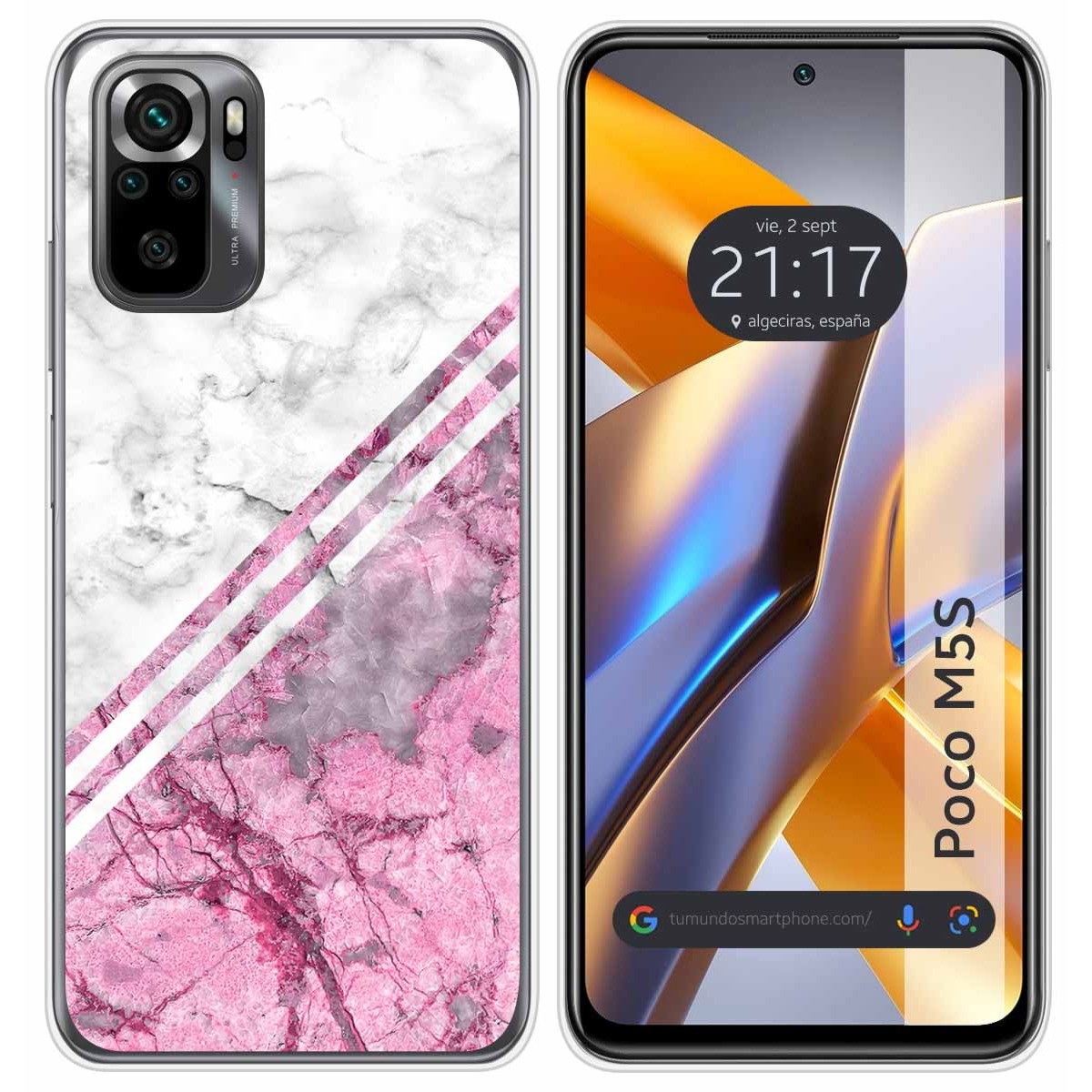 Funda Silicona para Xiaomi POCO M5s diseño Mármol 03 Dibujos