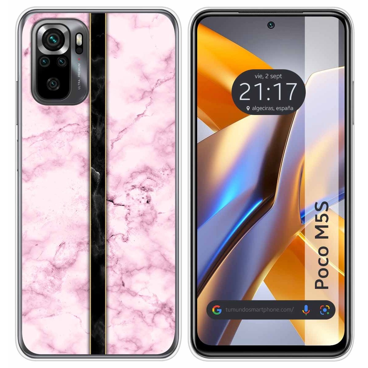 Funda Silicona para Xiaomi POCO M5s diseño Mármol 04 Dibujos