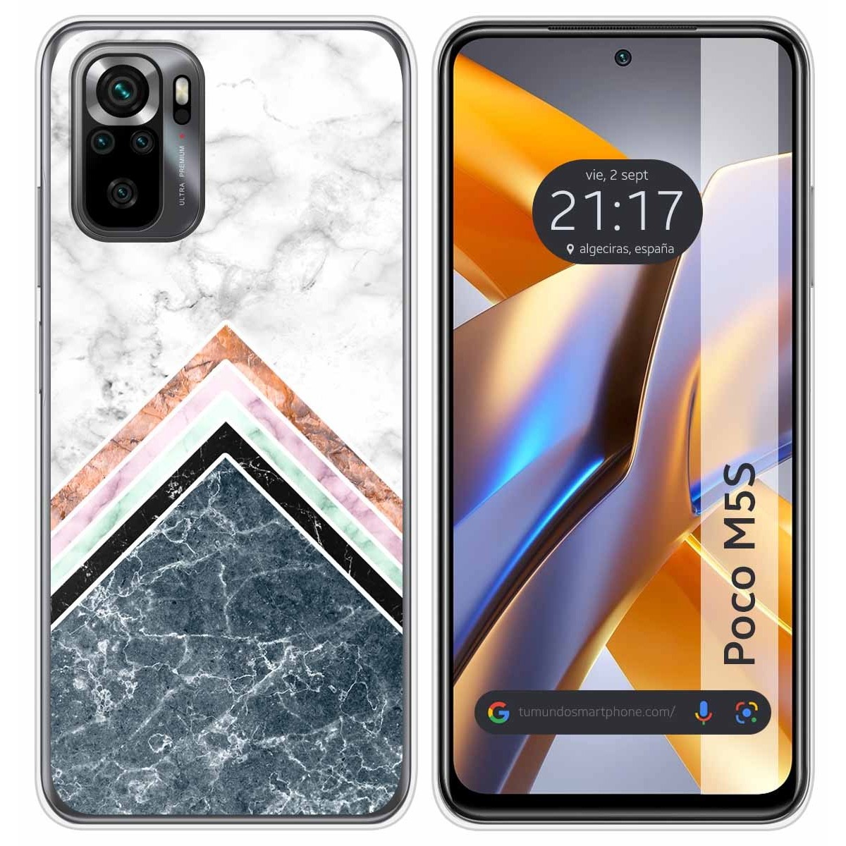 Funda Silicona para Xiaomi POCO M5s diseño Mármol 05 Dibujos