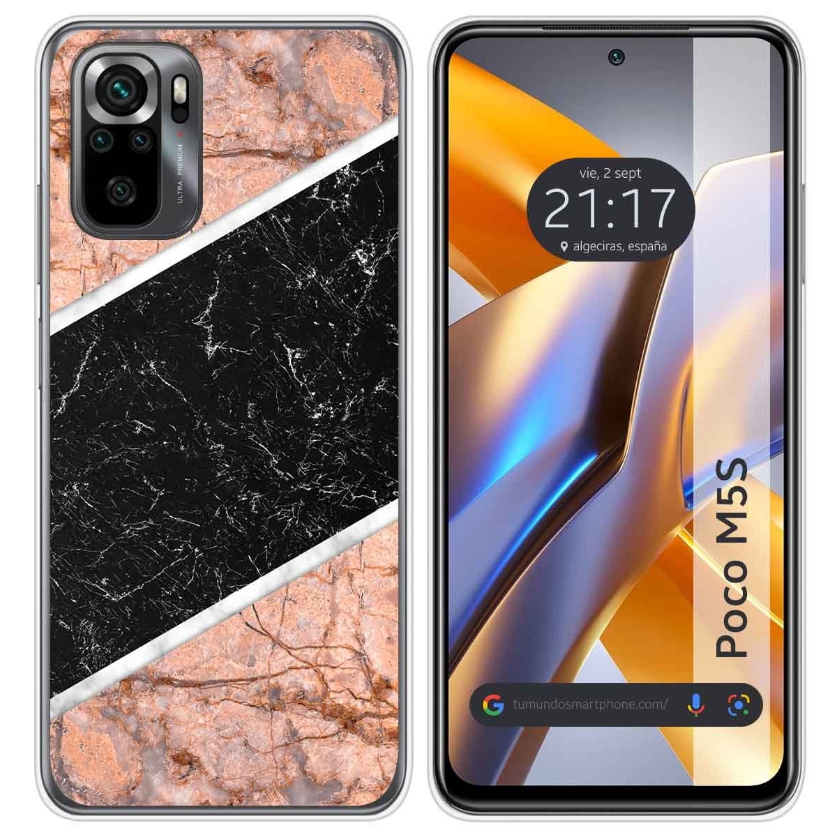 Funda Silicona para Xiaomi POCO M5s diseño Mármol 07 Dibujos