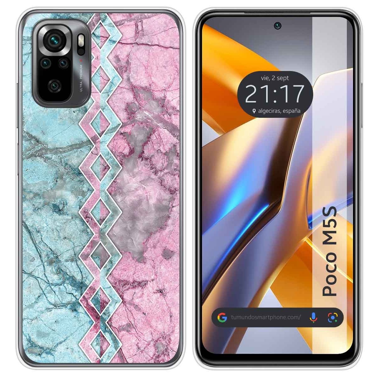 Funda Silicona para Xiaomi POCO M5s diseño Mármol 08 Dibujos