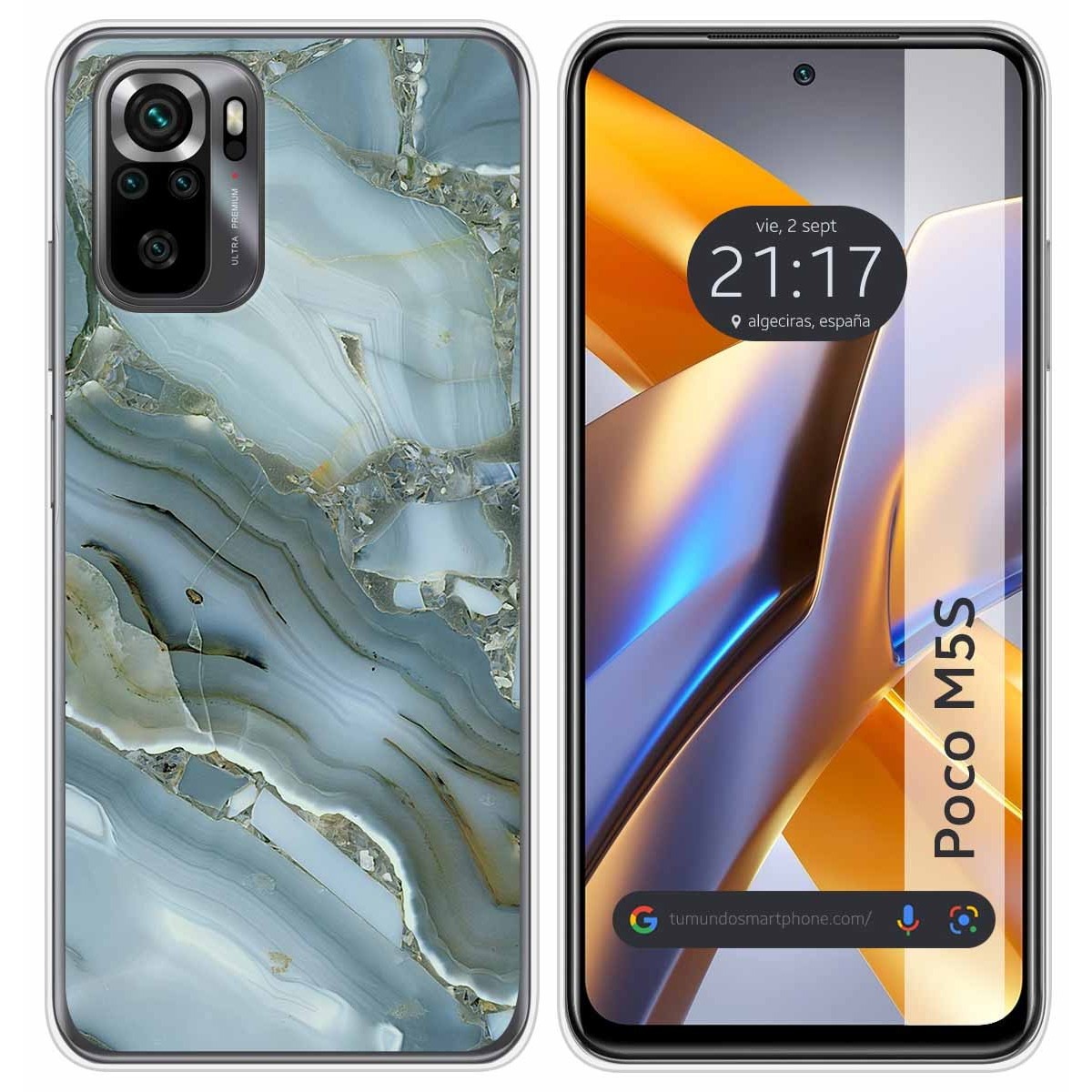 Funda Silicona para Xiaomi POCO M5s diseño Mármol 09 Dibujos