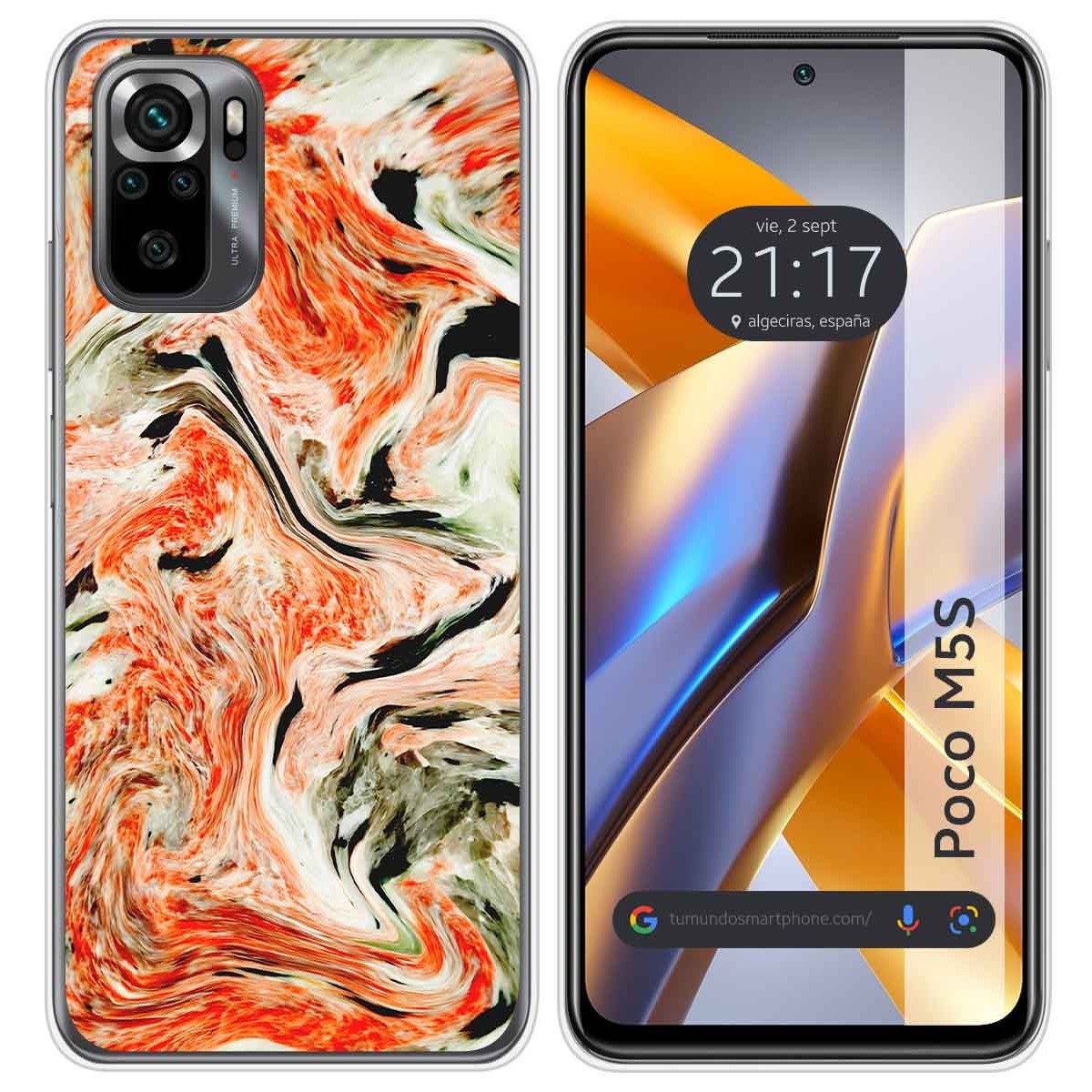 Funda Silicona para Xiaomi POCO M5s diseño Mármol 12 Dibujos