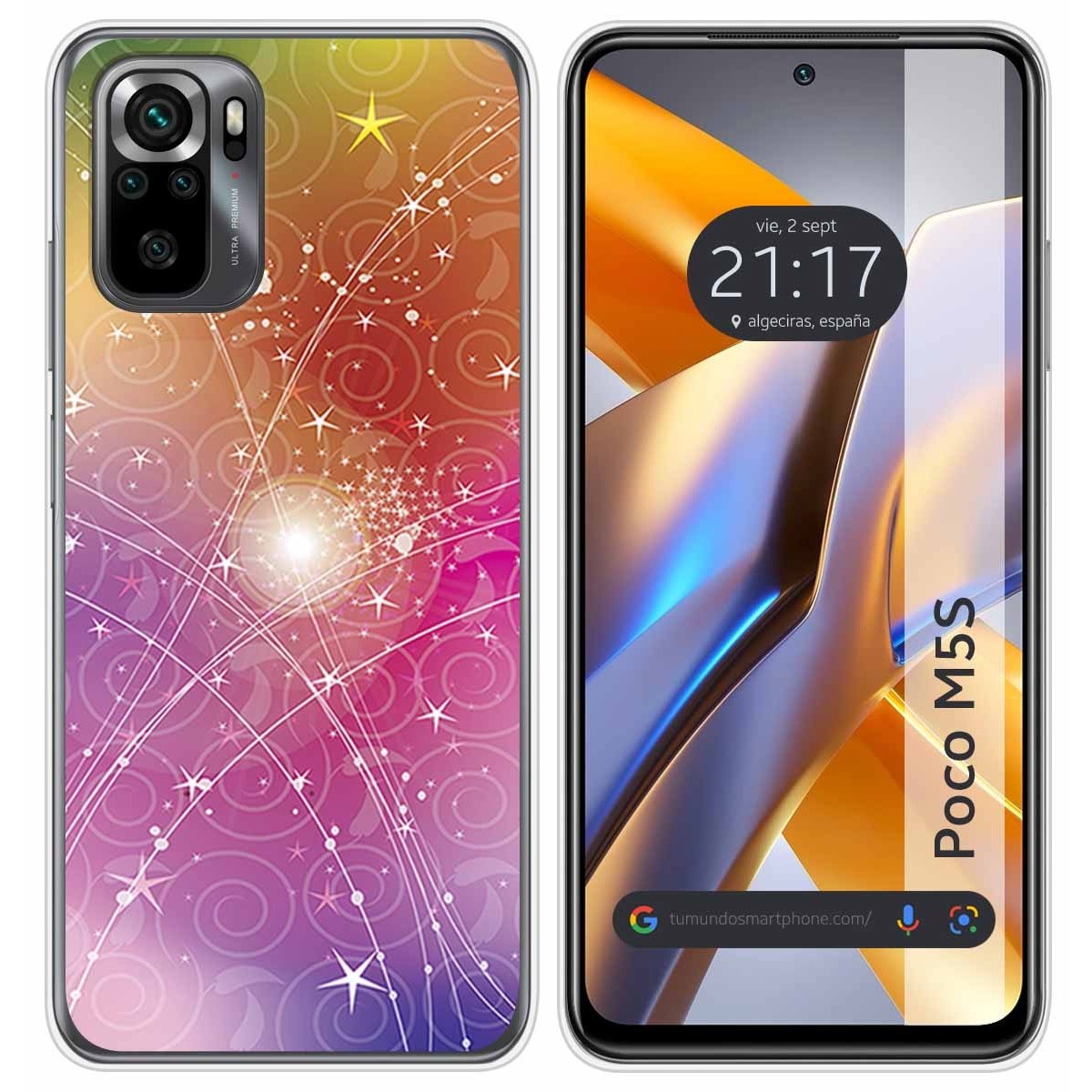 Funda Silicona para Xiaomi POCO M5s diseño Abstracto Dibujos