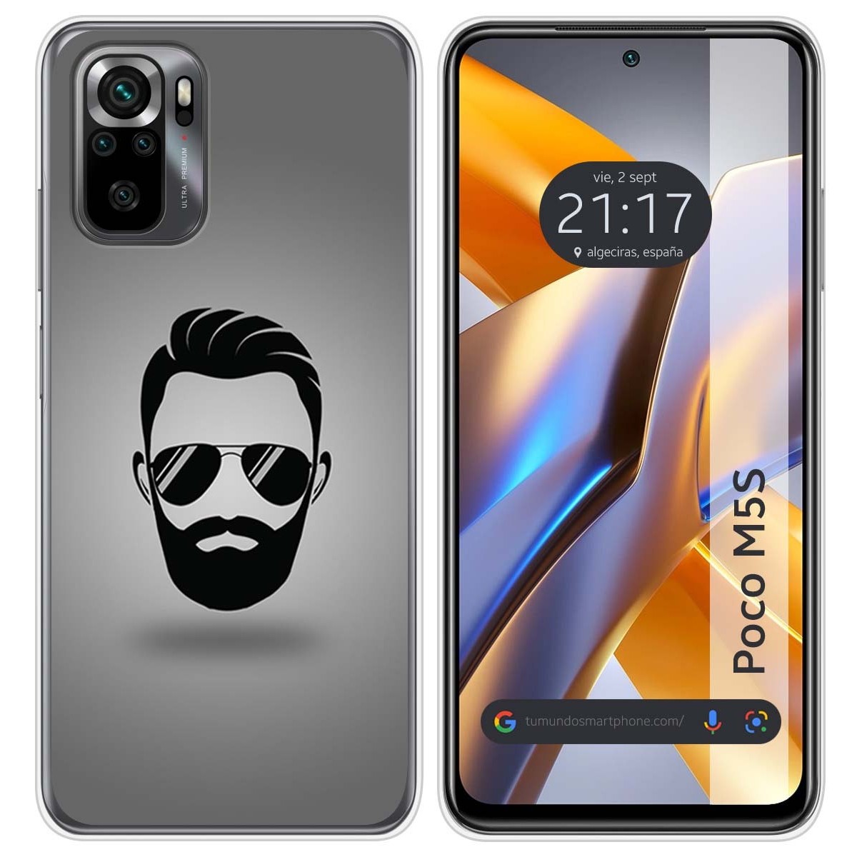 Funda Silicona para Xiaomi POCO M5s diseño Barba Dibujos