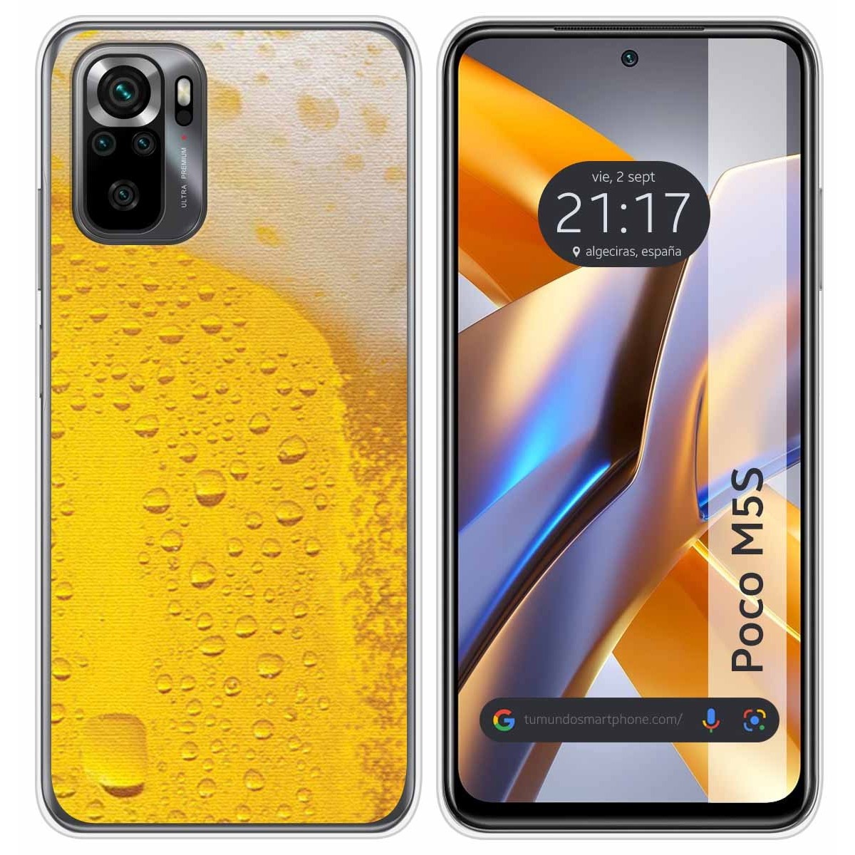 Funda Silicona para Xiaomi POCO M5s diseño Cerveza Dibujos
