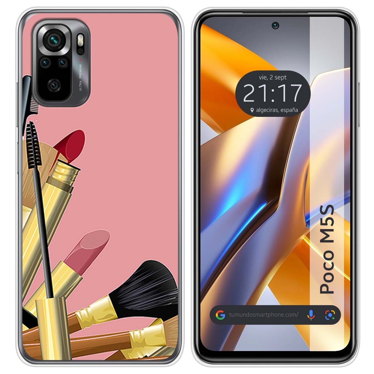 Funda Silicona para Xiaomi POCO M5s diseño Brochas Dibujos