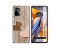 Funda Silicona para Xiaomi POCO M5s diseño Corazones Madera Dibujos