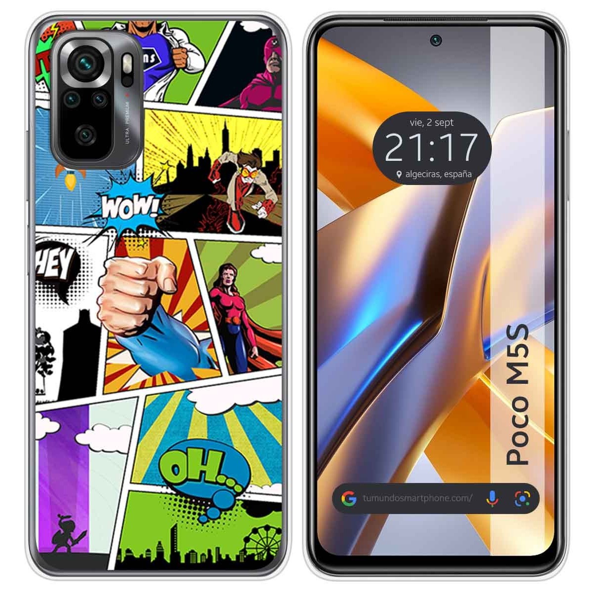 Funda Silicona para Xiaomi POCO M5s diseño Comic Dibujos