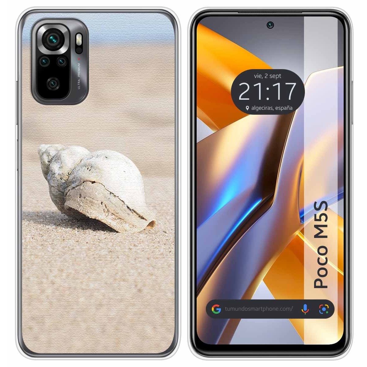 Funda Silicona para Xiaomi POCO M5s diseño Concha Dibujos