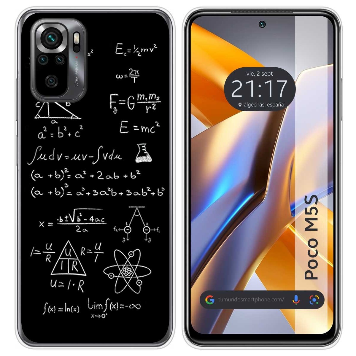 Funda Silicona para Xiaomi POCO M5s diseño Formulas Dibujos