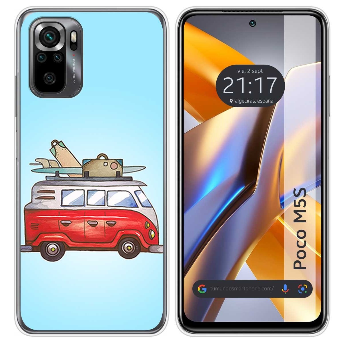 Funda Silicona para Xiaomi POCO M5s diseño Furgoneta Dibujos