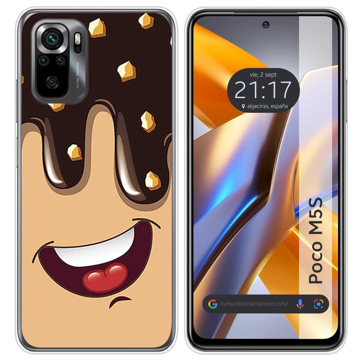 Funda Silicona para Xiaomi POCO M5s diseño Helado Chocolate Dibujos
