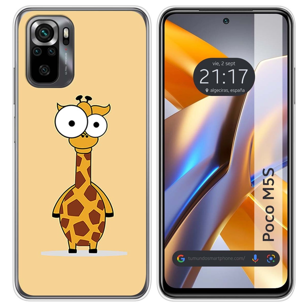 Funda Silicona para Xiaomi POCO M5s diseño Jirafa Dibujos