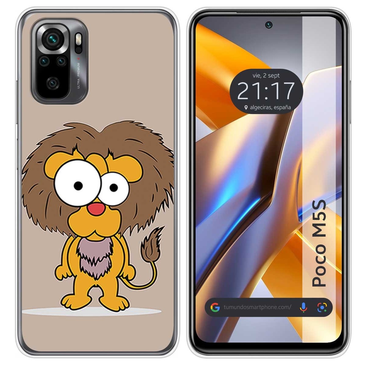 Funda Silicona para Xiaomi POCO M5s diseño Leon Dibujos