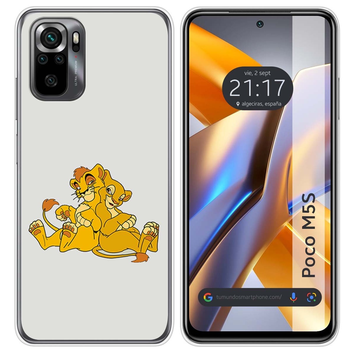 Funda Silicona para Xiaomi POCO M5s diseño Leones Dibujos